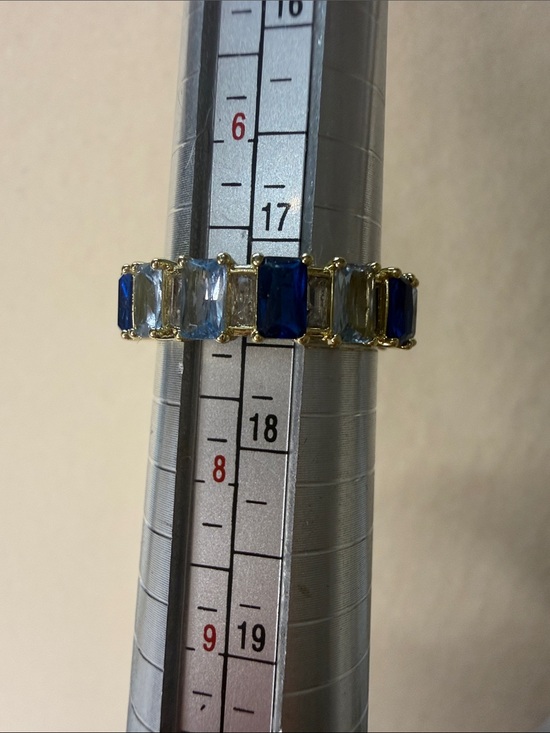 Jewelry - Gol Blue Shades Baguette Eternity Ring